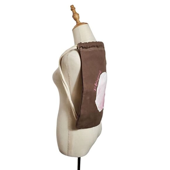 Life Is Good Brown Heart Backpack - Picture 4 of 5